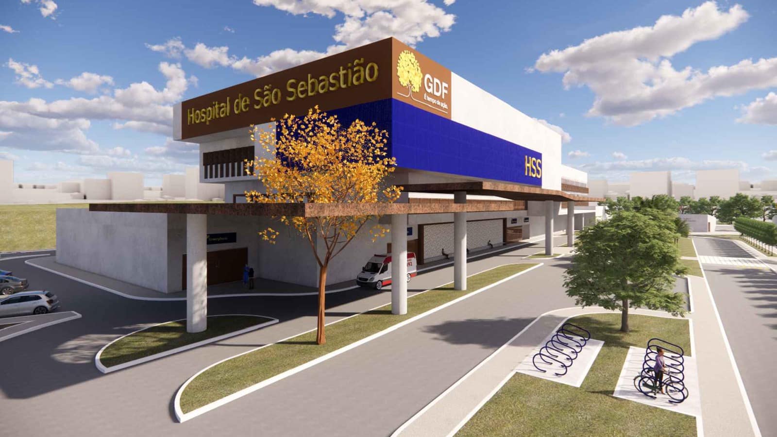 Hospital de São Sebastião — render arquitetônico oficial